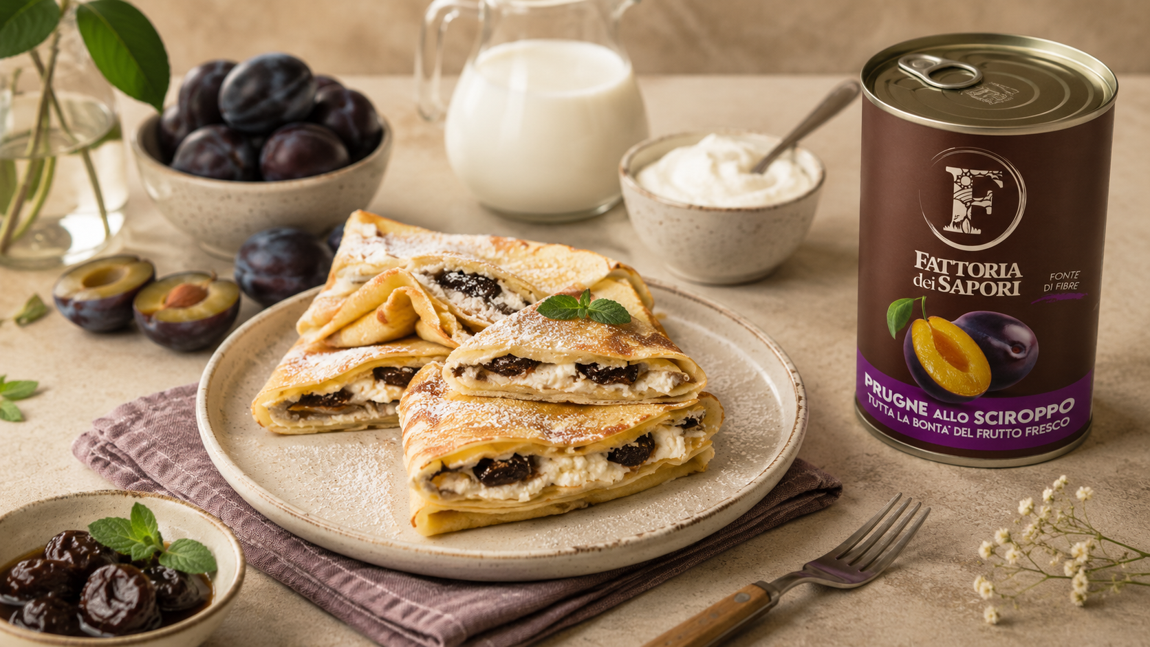 CREPES CON PRUGNE SCIROPPATE