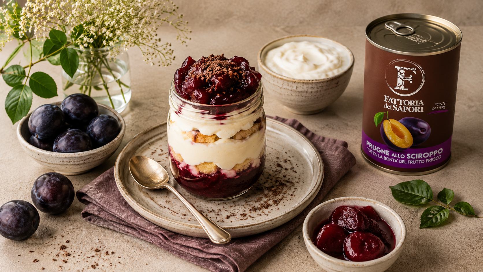 DESSERT DI PRUGNE E MASCARPONE