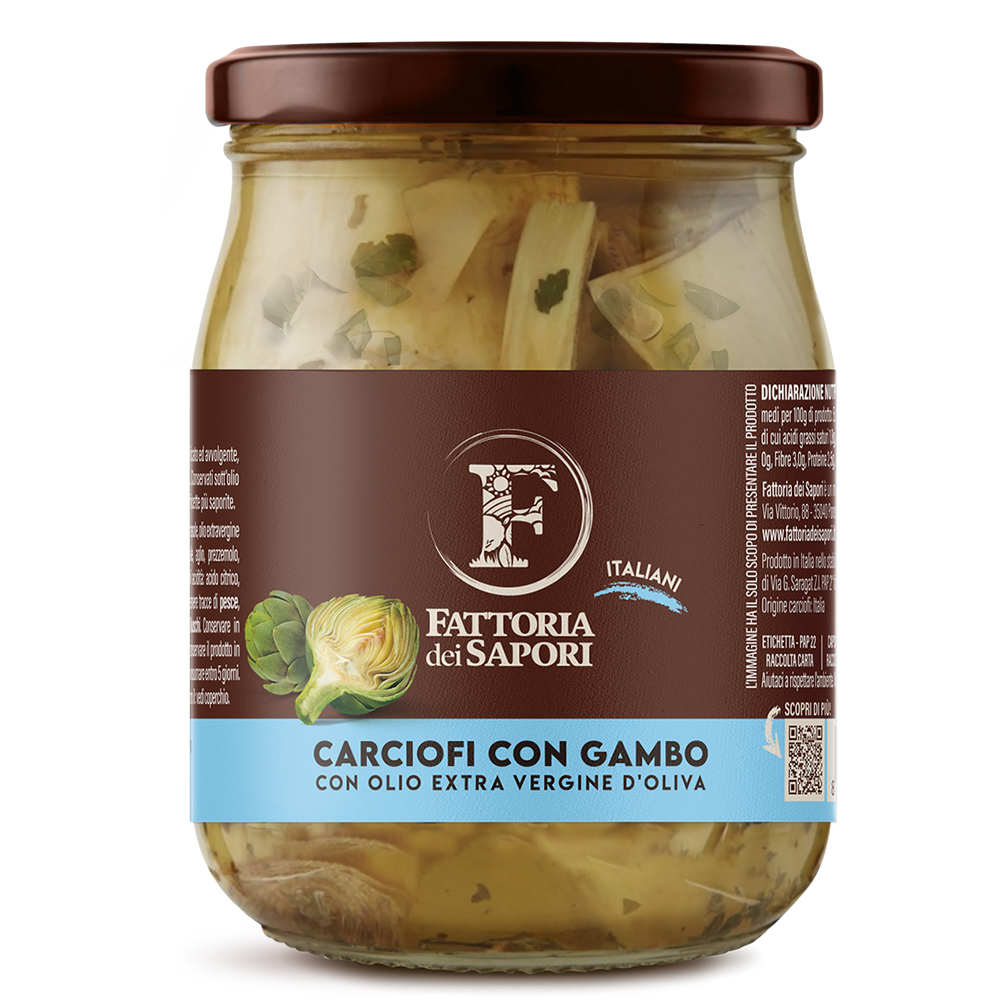 carciofi in gambo 530g
